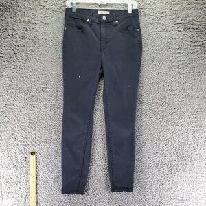 Madewell Jeans Womens 28 Black High-Rise Skinny Cotton Blend Denim